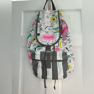 Benefit cosmetics drawstring backpack